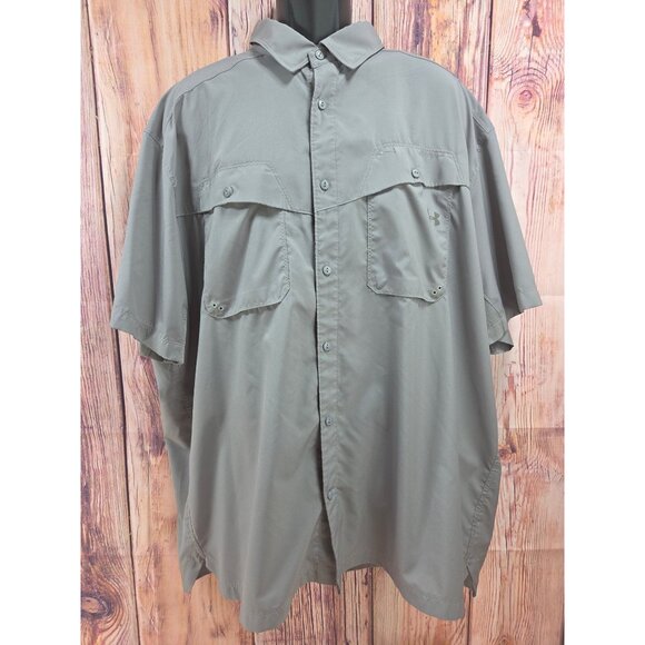 Under Armour Mens Short Sleeve Fishing Shirt 3XL Gray - Picture 1 of 7